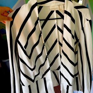 Black and white striped blazer